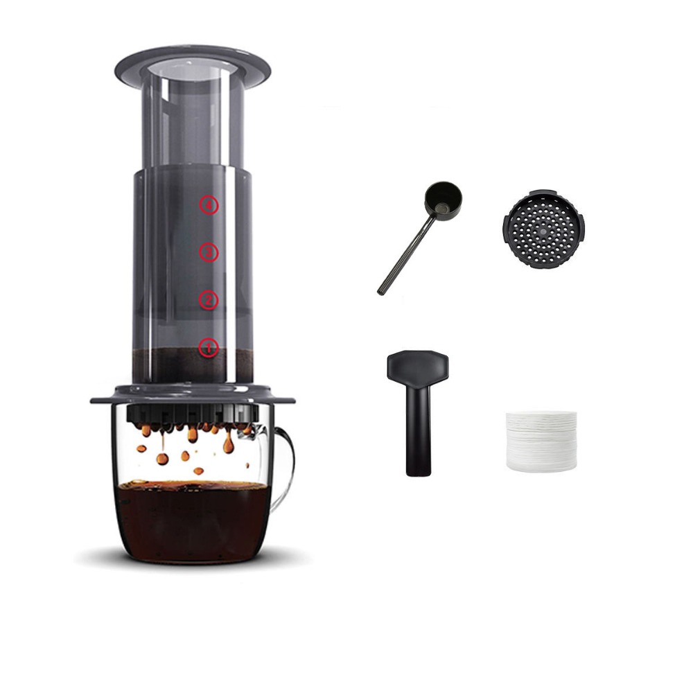 French Press Coffee & Tea - Share Pot Draagbare Koffieketel Transparante Franse