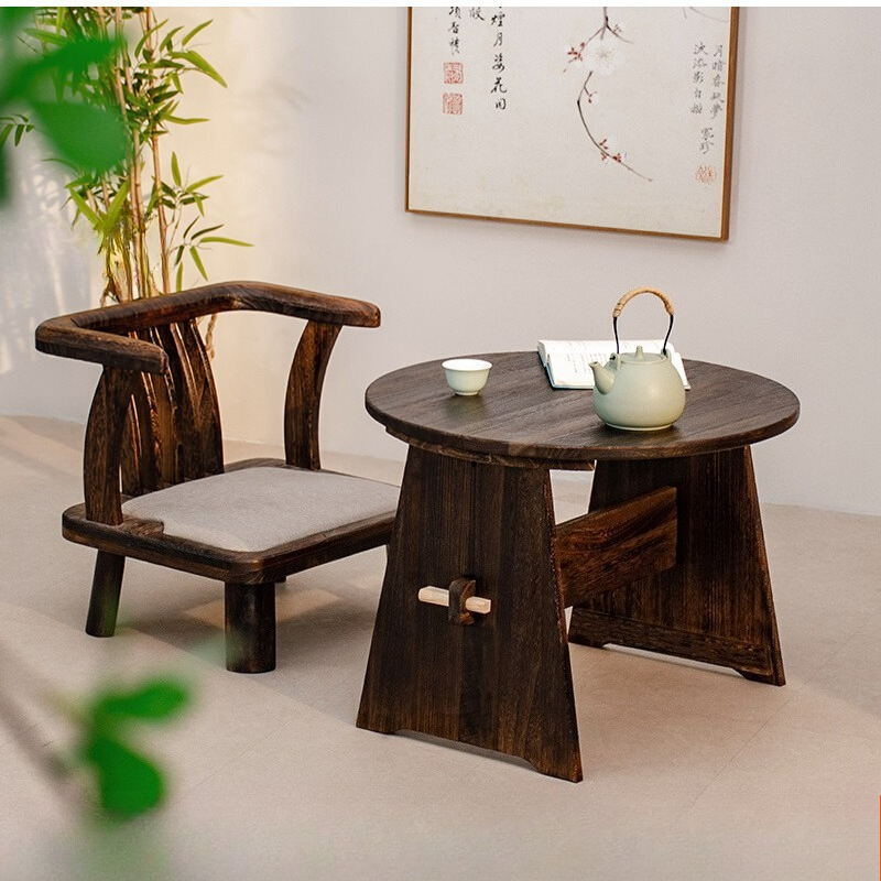 Coffee Tea Room - Massief houten ronde salontafel Afneembare theetafels