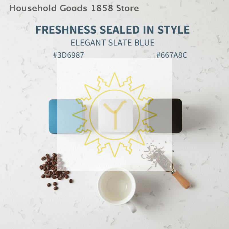 Coffee Tea And Bean Leaf - Koffiebonen Theeblad Suiker Opbergpot Lege theeblikkencontainer