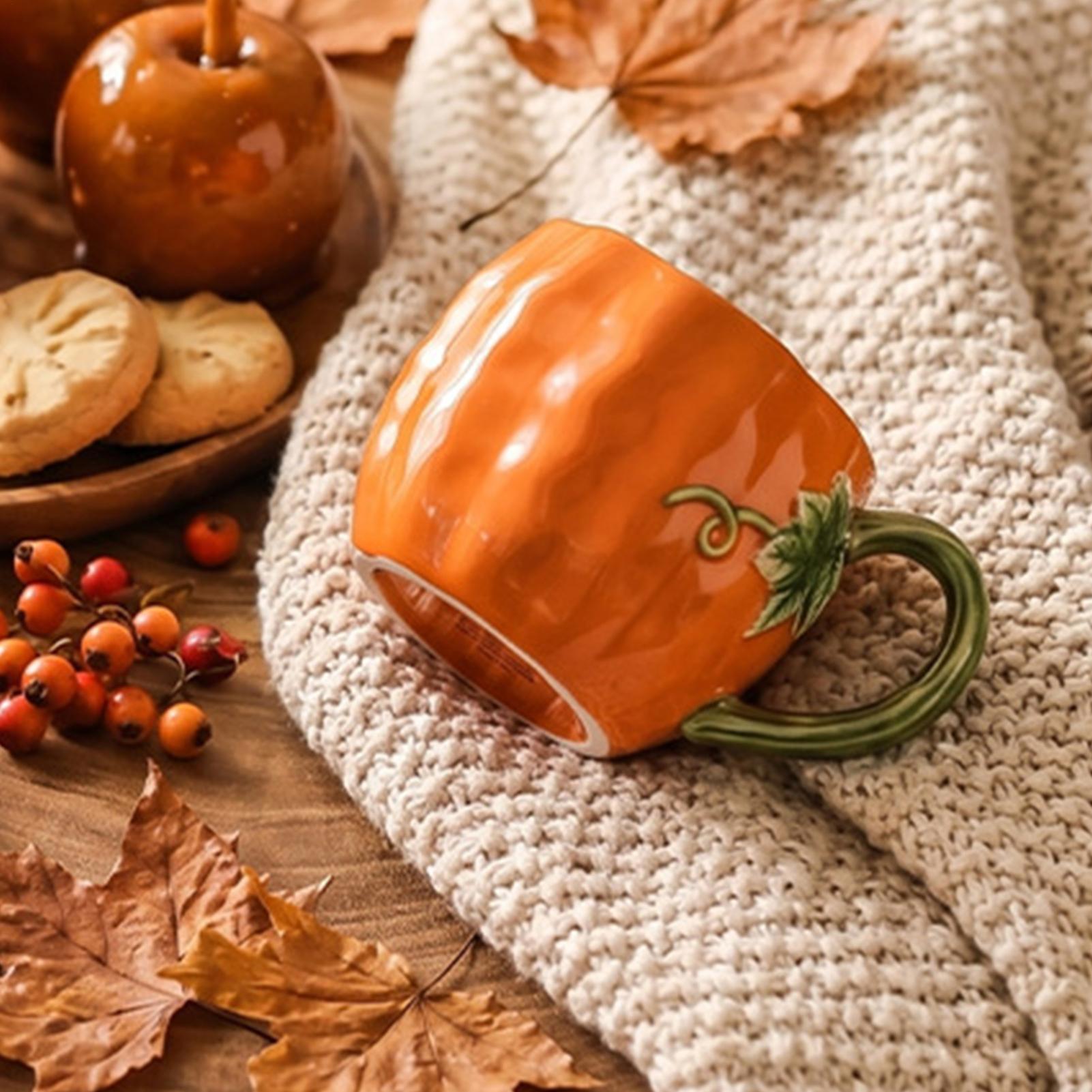 Coffee Tea Latte - 380ml Pompoen Keramische Mok Halloween Koffiemok