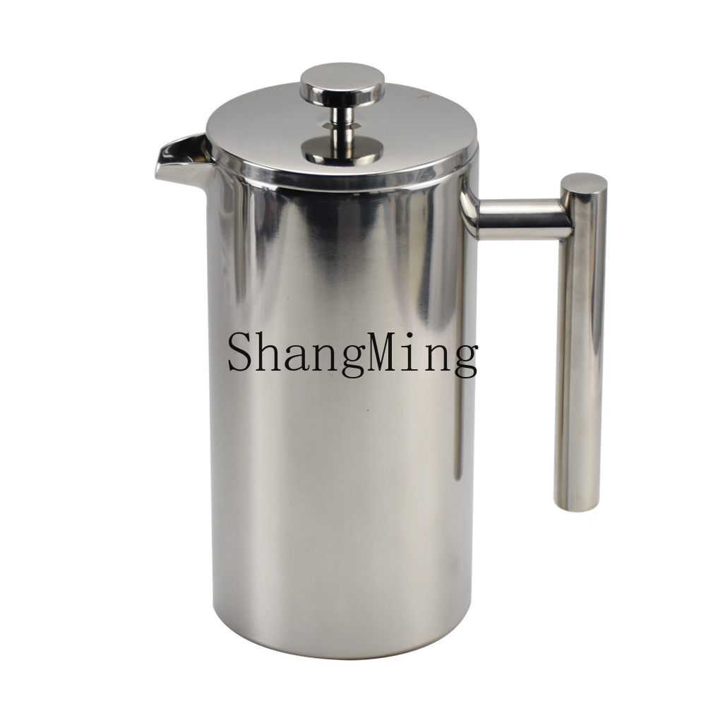 French Press Coffee & Tea - DSA roestvrijstalen French press pot koffiefilterkan