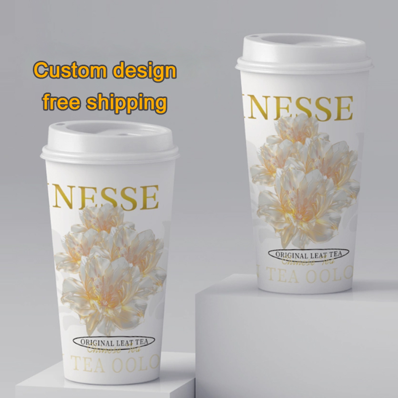Coffee Tea Day - LOGO Aangepaste verdikte wegwerpmelk, koffie warme
