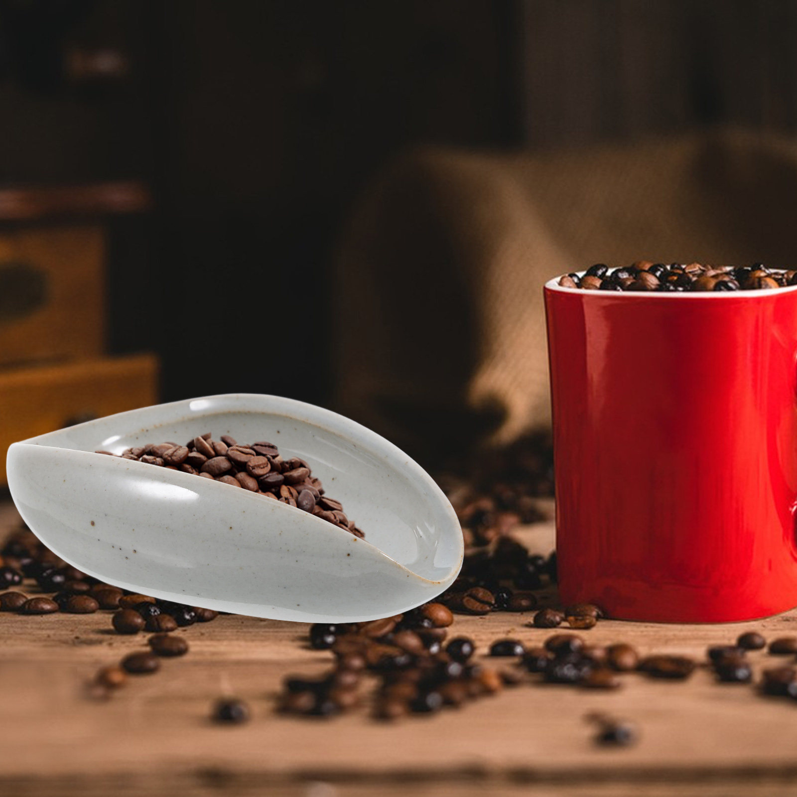 Keramische koffiebonen-doseerb - Coffee Tea And Bean Leaf recensie en prijs