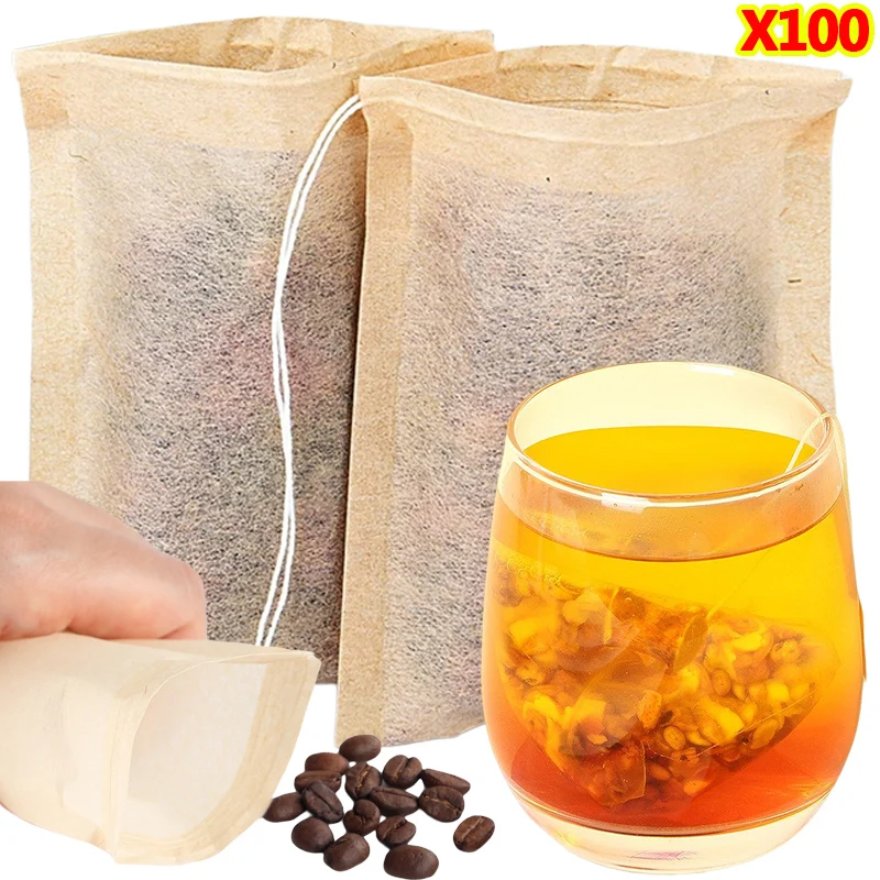 100 Stuks Theezakjes Met Trekk - Coffee Tea And Bean Leaf recensie en prijs