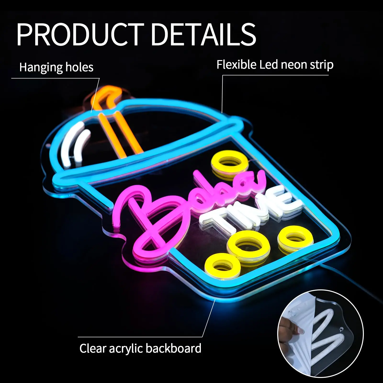 Boba Time Neon Sign voor Wall  - Coffee Tea Boba recensie en prijs