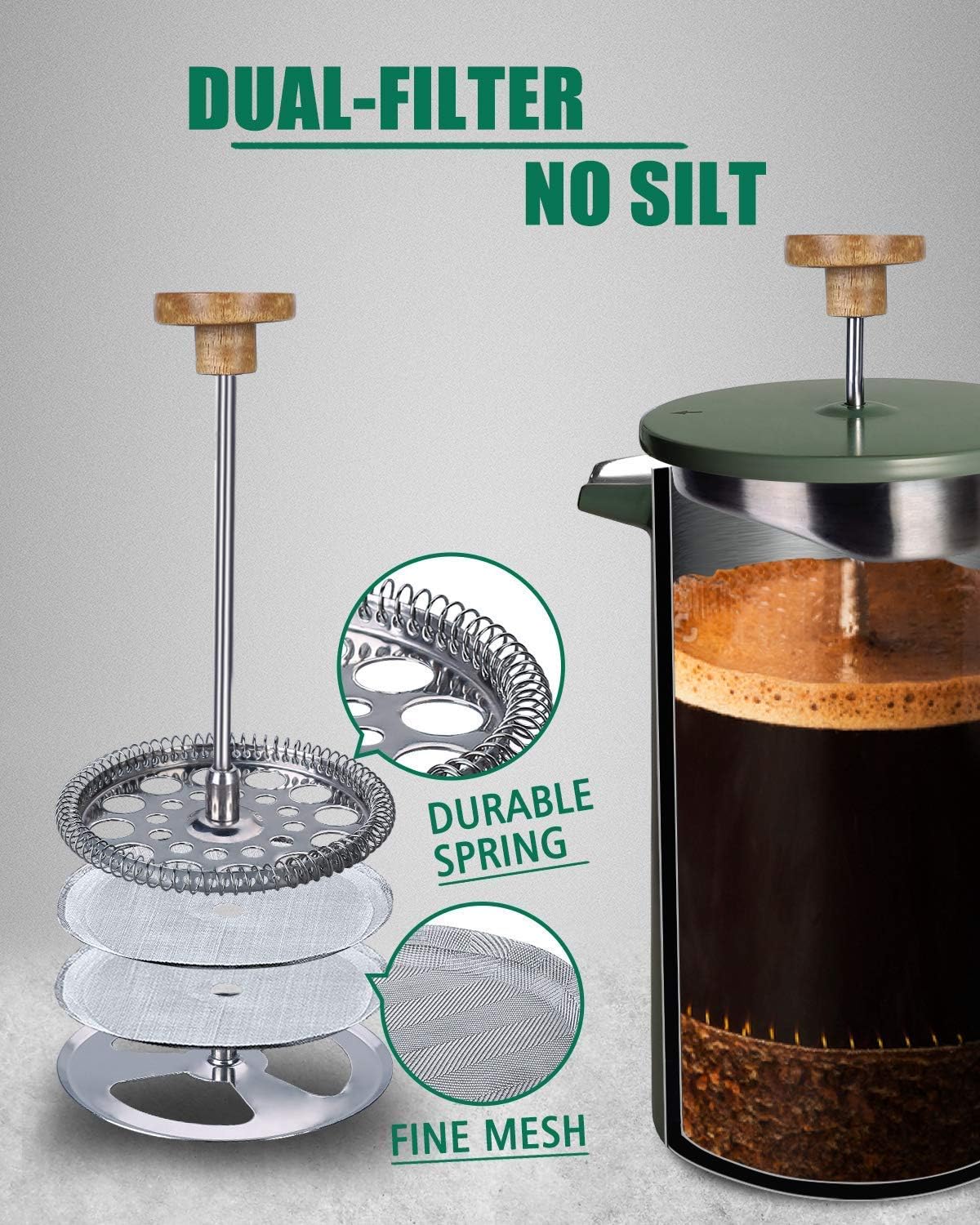 POLIVIAR 34 oz French Press Ko - French Press Coffee & Tea recensie en prijs
