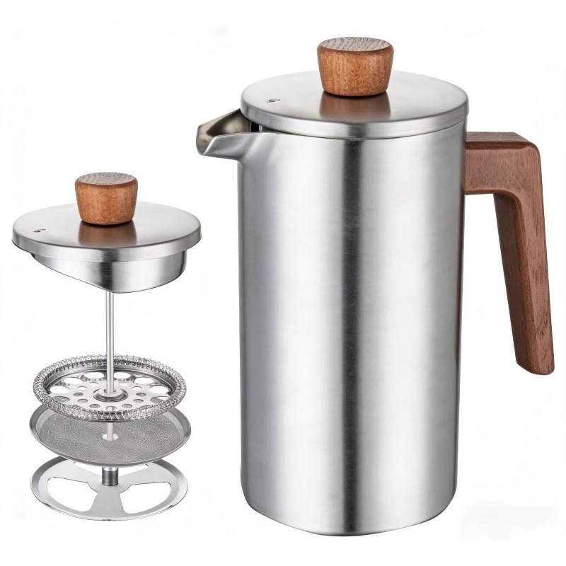 JUSTINLAU 1000ml RVS French Pr - French Press Coffee & Tea recensie en prijs