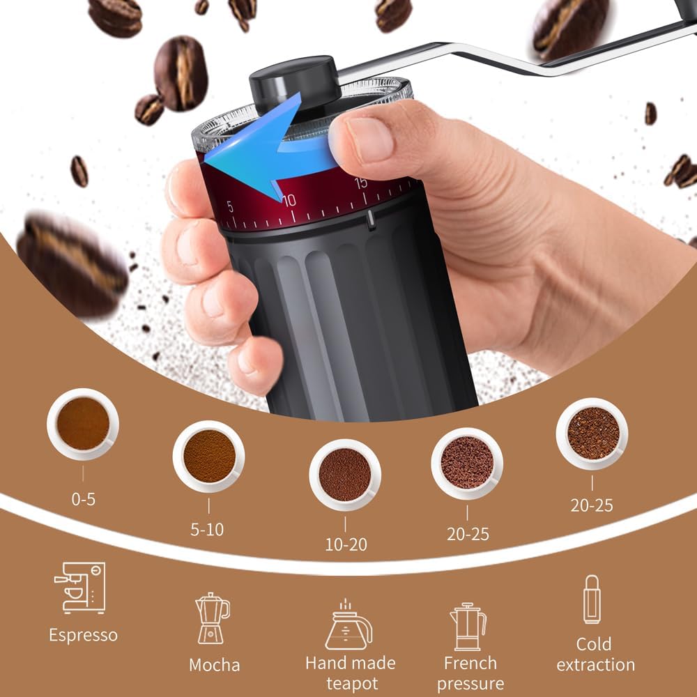 Handmatige koffiemolen met 40  - French Press Coffee & Tea recensie en prijs