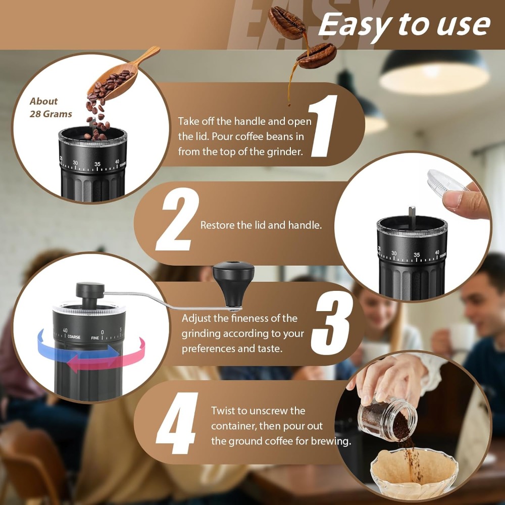 Handmatige koffiemolen met 40  - French Press Coffee & Tea recensie en prijs